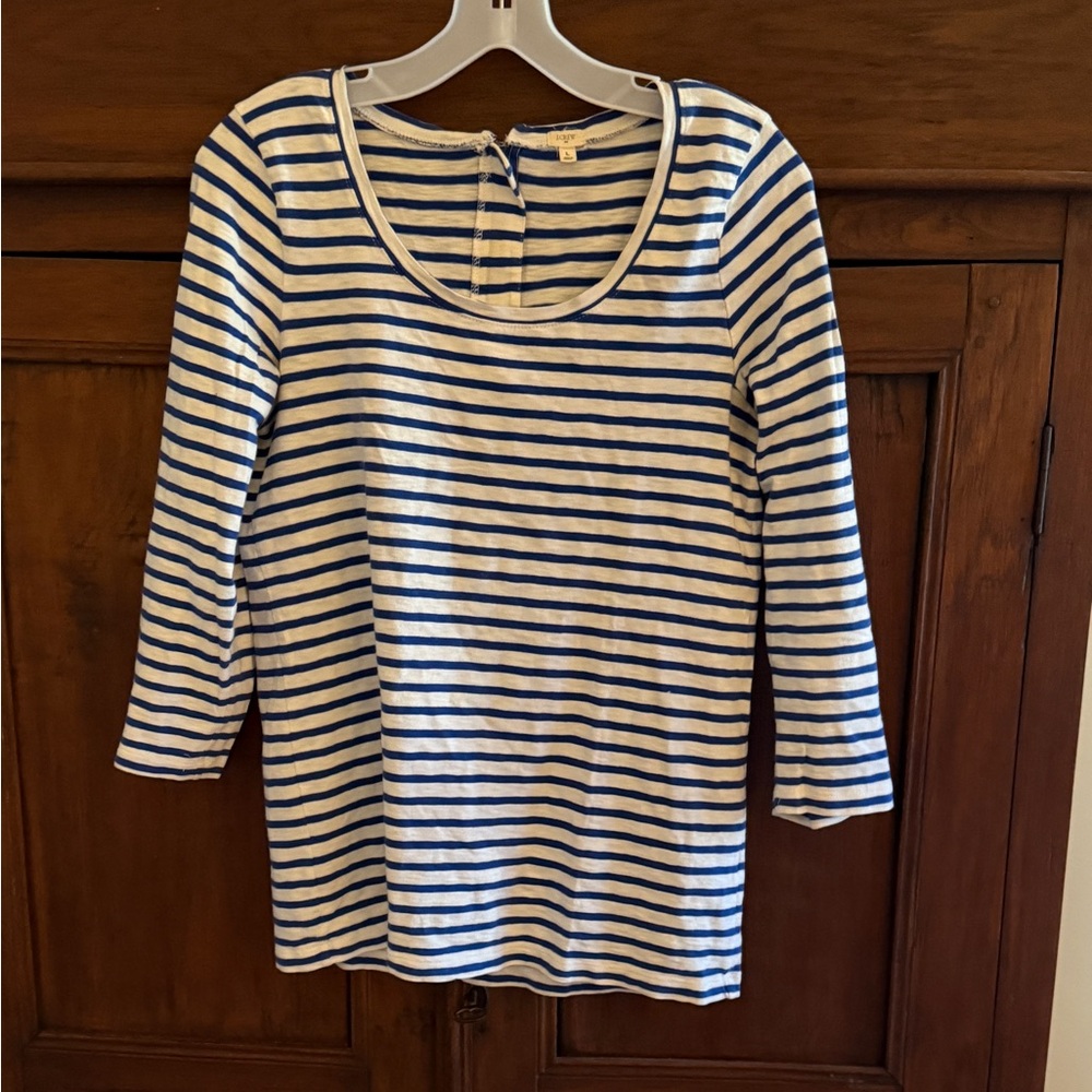 Women’s J Crew striped Cotton Shirt, size large
